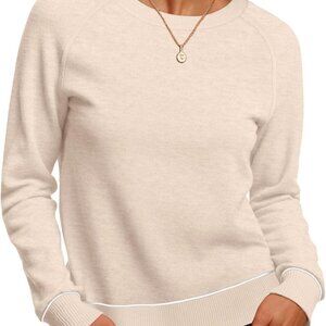 Sweaters for Women Long Sleeve Cropped Lightweight 2025 Fall Fashion Knit Crewne